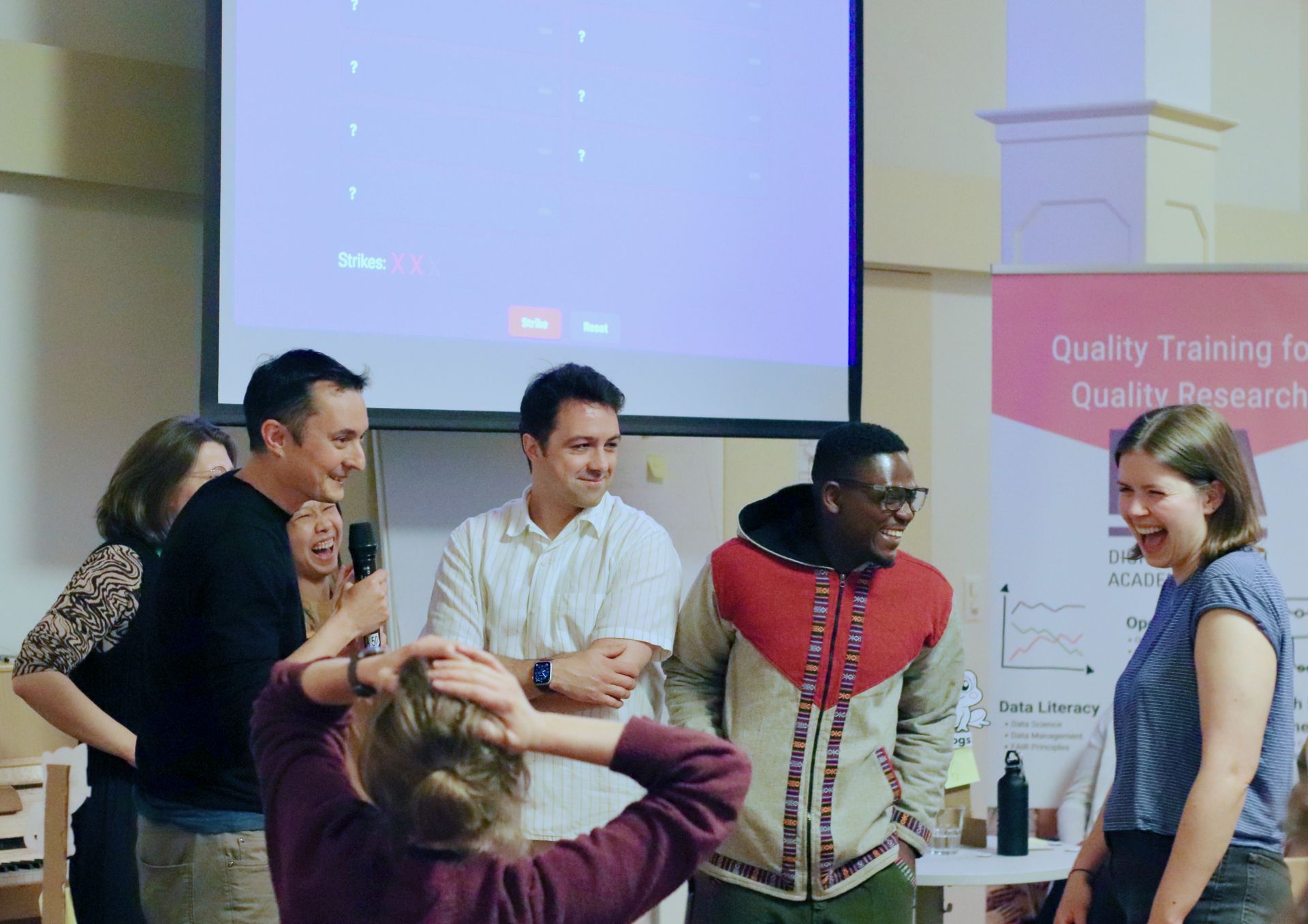 Gorka and audience interacting